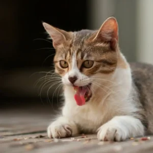 ظهور بقع سوداء على فم القطة