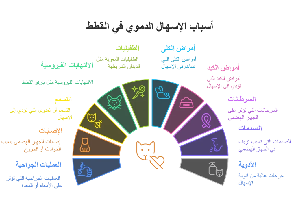 اسباب اسهال القطط مع دم