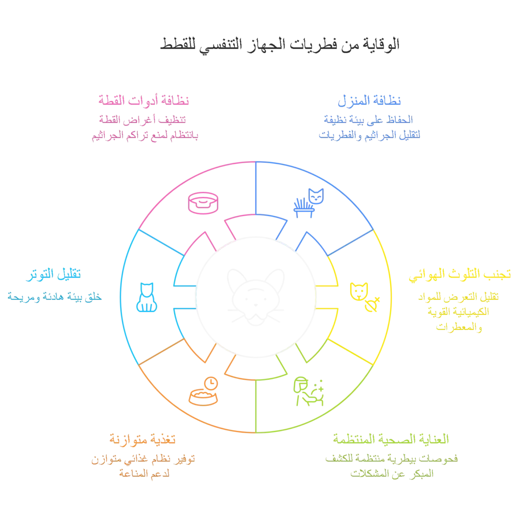 الوقاية من فطريات الجهاز التنفسي للقطط