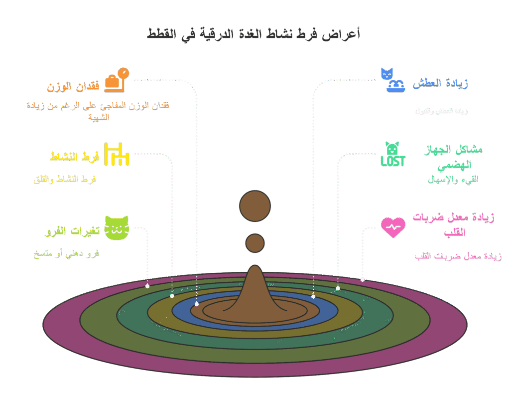 اعراض مرض فرط نشاط الغدة الدرقية عند القطط