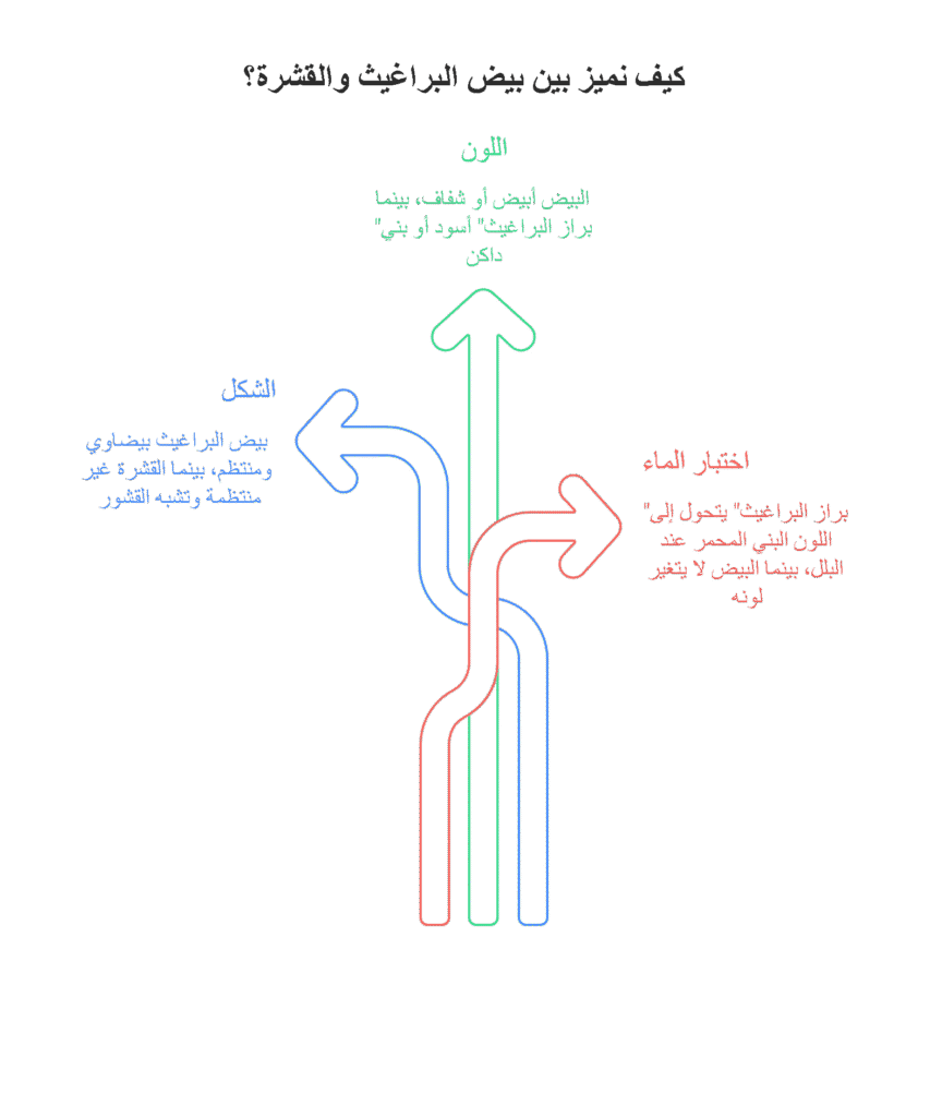 التمييز بين بيض البراغيث والقشرة