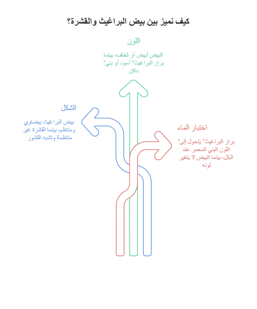 التمييز بين بيض البراغيث والقشرة